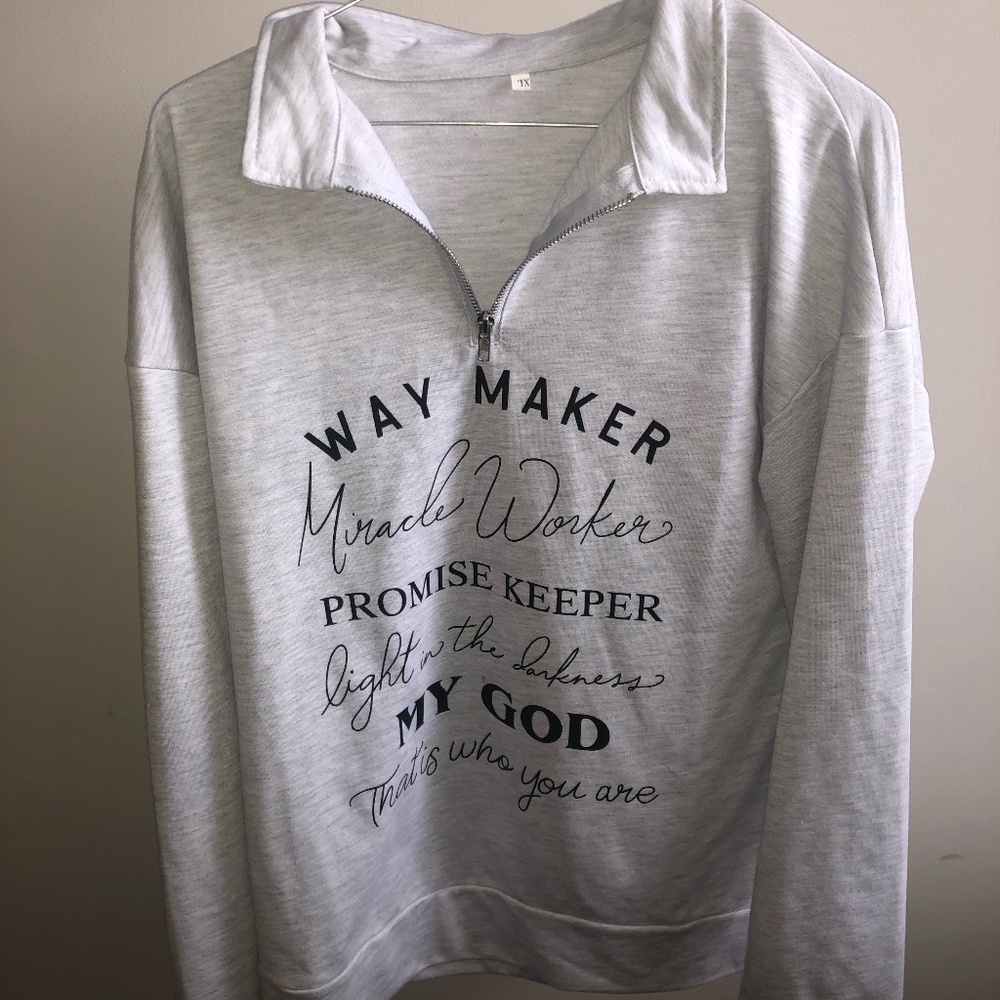 Light grey Sweatshirt with zipper